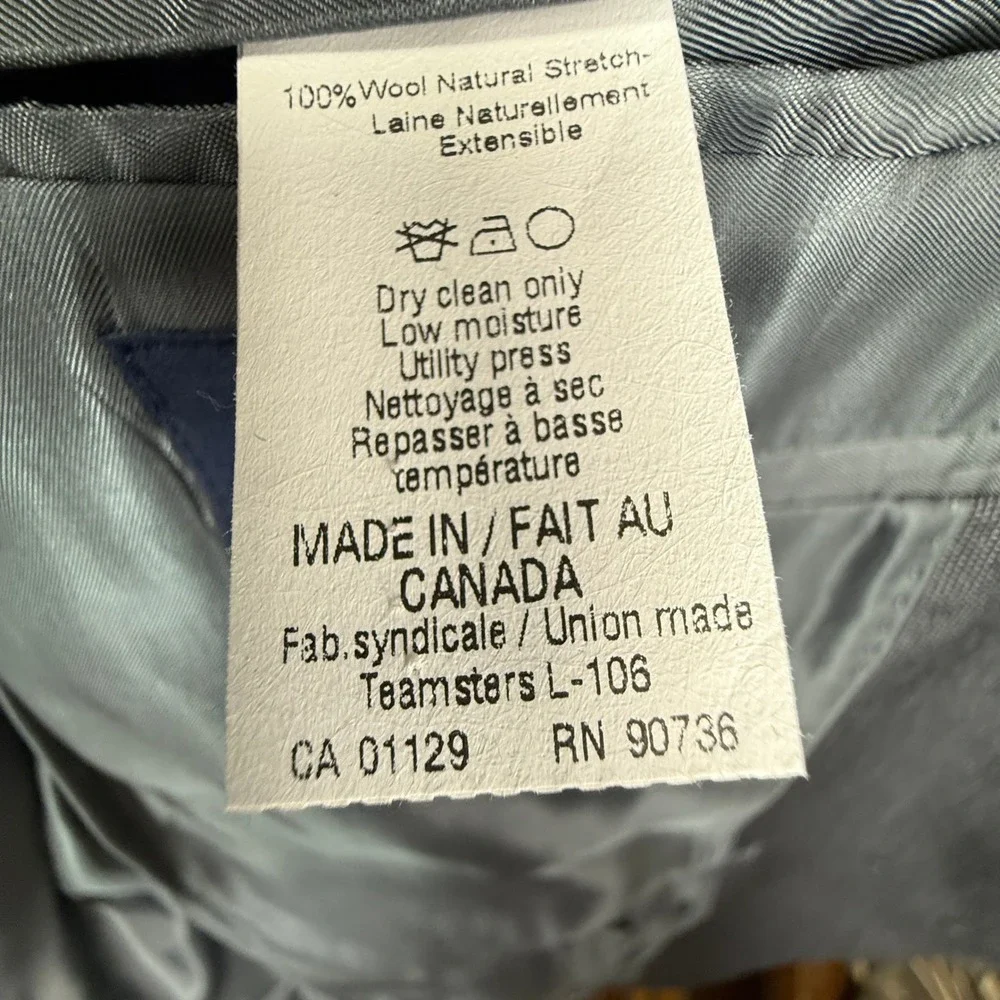 Ralph Lauren Dillard's Men's‎ 100% Wool Stretch Gray Blazer Jacket
